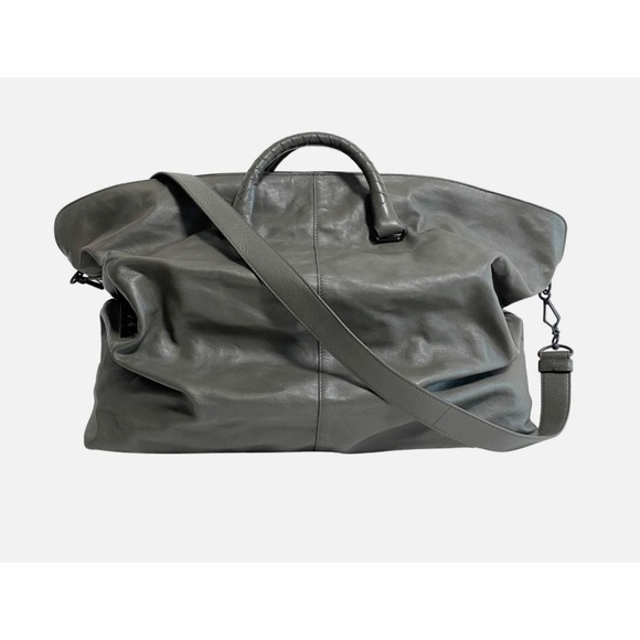 Bottega Veneta Handbags - BOTTEGA VENETA Intrecciato Grey Boston Bag